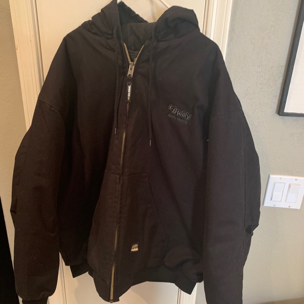 Men’s Berne heavy workwear jacket black